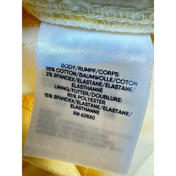 Lands End Women's Mini Skort Lightweight Cotton Size 10T Pale Yellow Casual Stre - Picture 4 of 10